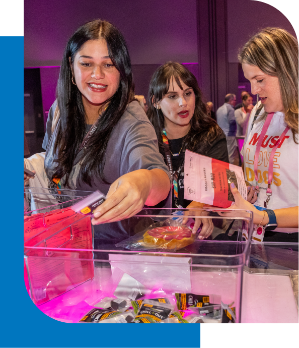 Attendees Grab Swag at The Pet Summit