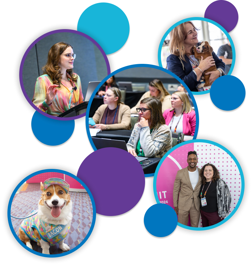 Overlapping Circle Graphics featuring Pictures from The Pet Summit